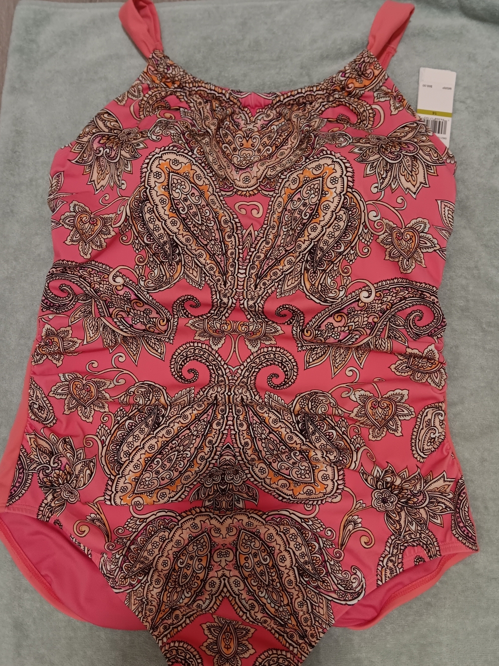 Coral Paisley One-Piece Swimsuit